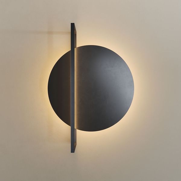 s.luce Artus LED Wandleuchte & Deckenlampe Schwarz Ø 40cm