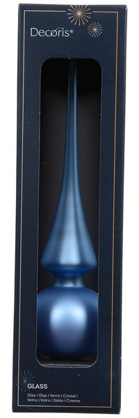 Kaemingk Christbaumspitze, Christbaumspitze Glas 26cm - Himmelblau matt
