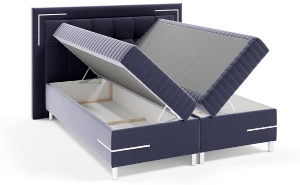 Boxspringbett Schlafzimmerbett 200x200cm AMORE Nr. 1 Altrosa inkl. LED-Beleuchtung Bild 2