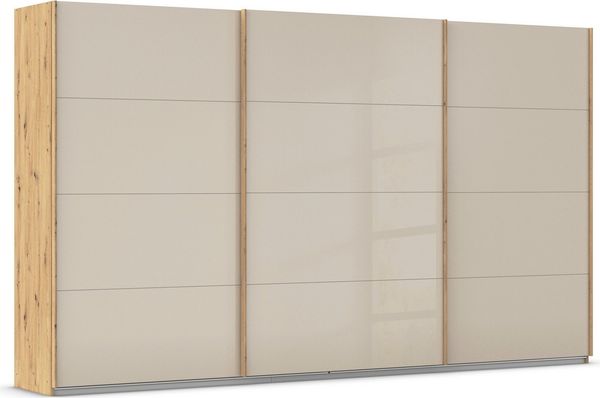 rauch Schwebetürenschrank Kleiderschrank Schrank Garderobe AGORDO mit Glasfront durchdachte Innenausstattung, in 4 Breiten und 2 Höhen MADE IN GERMANY