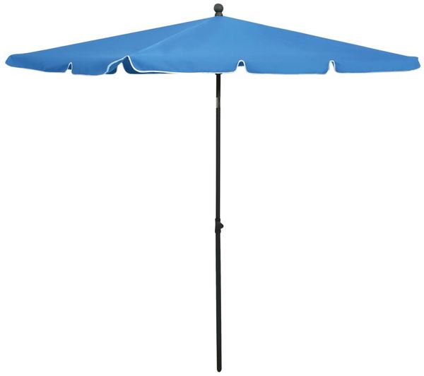 vidaXL Sonnenschirm mit Mast 210x140 cm Azurblau 315550