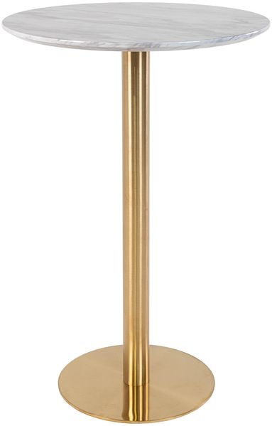 Bartisch >Bolzano< in Weiss, Eiche-Massiv - 70x105x70cm (BxHxT)