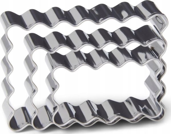Patisse 3-teiliges Set rechteckige Backformen für Kekse aus Edelstahl – Patisse