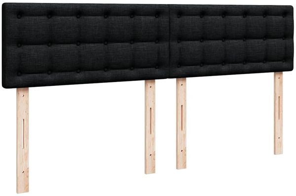 vidaXL Boxspringbett mit Matratze Schwarz 180x200 cm Stoff 3289851 Bild 12