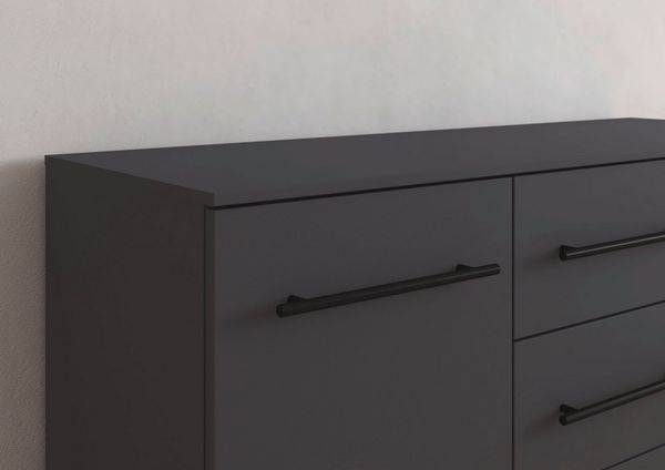 rauch Schubkastenkommode Sideboard Schubladenkommode AVOLA mit Dekorfront (Breite 80 cm inkl. Soft-Close-Funktion), Beimöbel 40 cm breit, 4 Schubladen mit viel Stauraum, MADE IN GERMANY