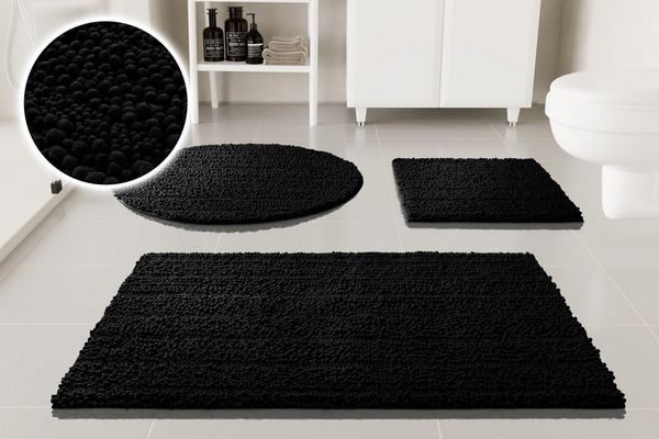OTTO home Badematte Torrni, Höhe 22 mm, rutschhemmend beschichtet, schnell trocknend, fußbodenheizungsgeeignet, Polyester, rechteckig, Badteppich, getuftet, modern, Uni, antirutsch, flauschig, hochflor