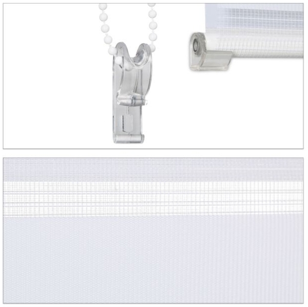 2 x Doppelrollo Klemmfix Weiß 70x150 cm Bild 7
