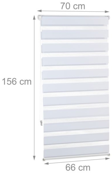 2 x Doppelrollo Klemmfix Weiß 70x150 cm Bild 4