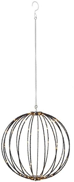 Star Trading 860-96 LED-3D-Kugel Mounty schwarz, ca. 40x40 cm, Kunststoff,126 warmwhite LED, 8 Funktionen,outdoor, Trafo, faltbar,