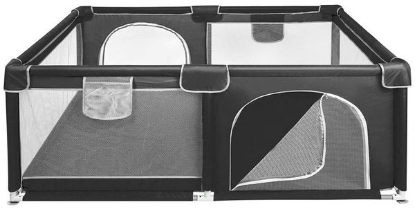 JEOBEST Laufgitter Laufstall Baby 160 x 120 x 66 cm, Laufgitter baby mit atmungsaktivem Netz, Tragetasche