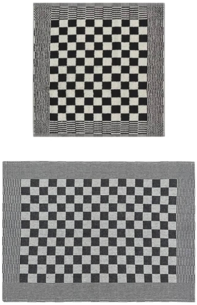 vidaXL 10-tlg. Handtuch-Set Schwarz und Weiß Baumwolle 136291