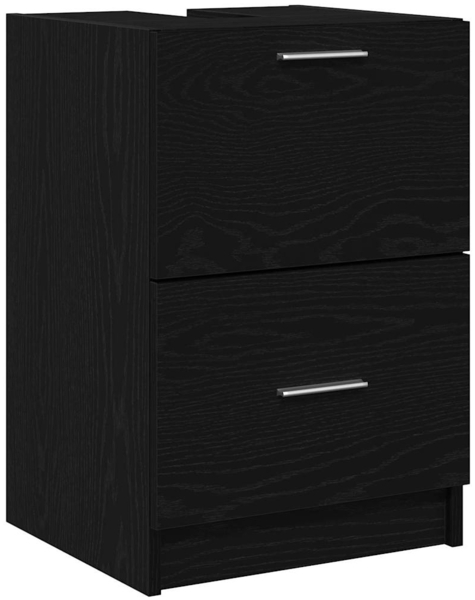 vidaXL Badezimmerschrank mit Tür Schwarz Eichen-Optik 40 x 37 x 59 cm 868814