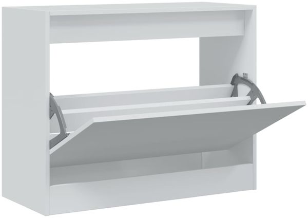 vidaXL Schuhschrank Weiß 80x34x63 cm Holzwerkstoff 839959 Bild 2