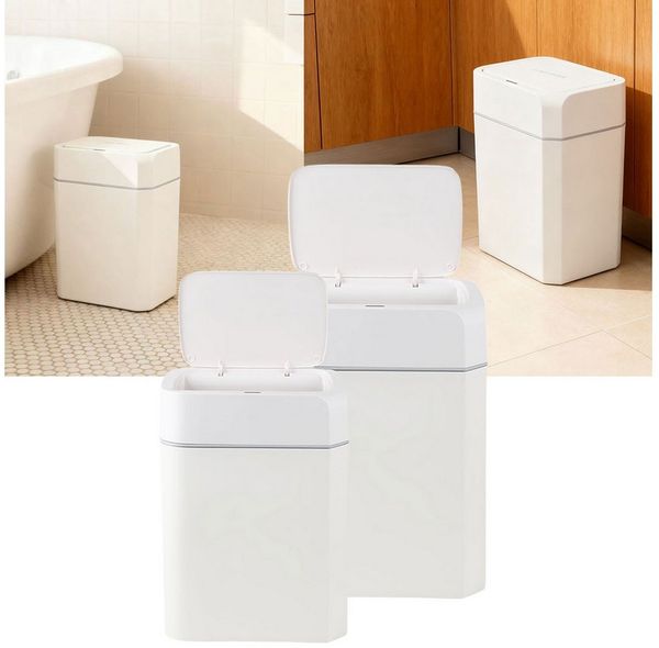 shop'n smile ideoon Mülleimer Premium Sensor Abfalleimer Set 12L & 16L automatisch Bewegungssensor, Sensor-Abfalleimer Set 12L/16L, berührungslos, automatisch schließend Bild 2