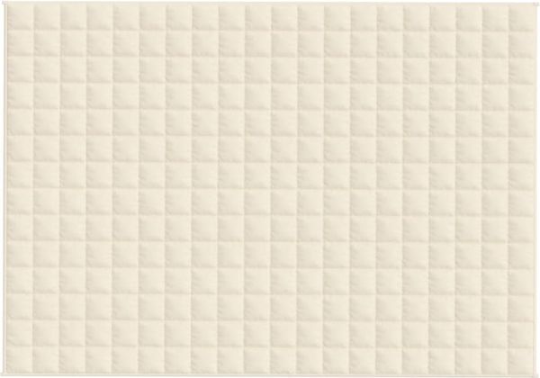 vidaXL Gewichtsdecke Stoff, 1 x Gewichtsdecke, Creme, 140x200 cm, 100 % gebürstete Polyester-Mikrofaser, 10 kg Bild 3