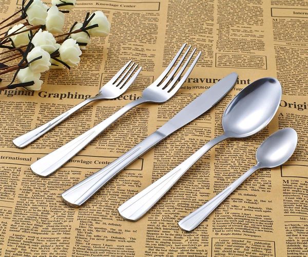 HAC24 Besteck-Set Essbesteck Besteckset Tafelbesteck Menübesteck, 12 Personen, Edelstahl, Edelstahl, 60-teilig, für 12 Personen