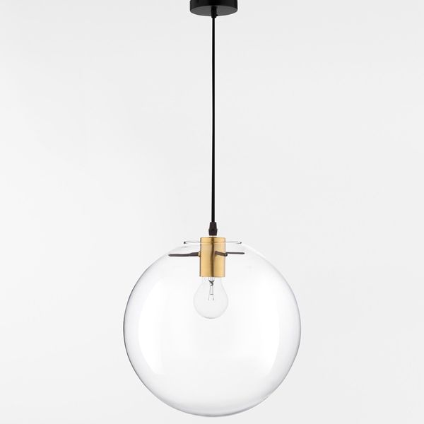 Nova Luce 9416925 MIRALE Pendelleuchte 25cm Schwarz Gold Transparent E27