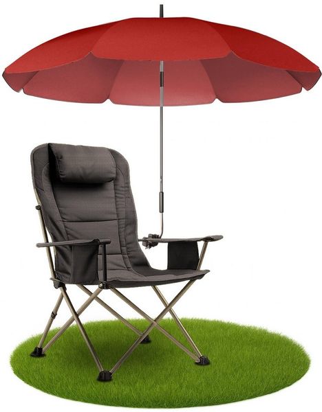 Styngard Sonnenschirm Stuhl Sonnenschirm für Liegestuhl mit UV Schutz 50+/120 cm Durchmesser