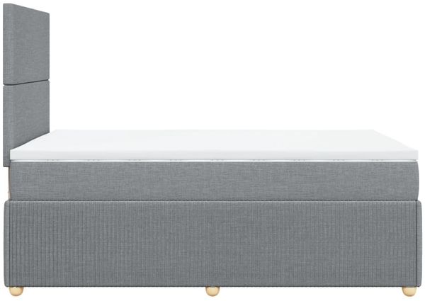 vidaXL Boxspringbett mit Matratze Hellgrau 120x190 cm Stoff 3291988 Bild 5