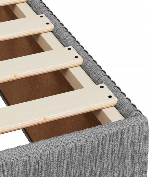 vidaXL Boxspringbett mit Matratze Hellgrau 120x190 cm Stoff 3291988 Bild 11