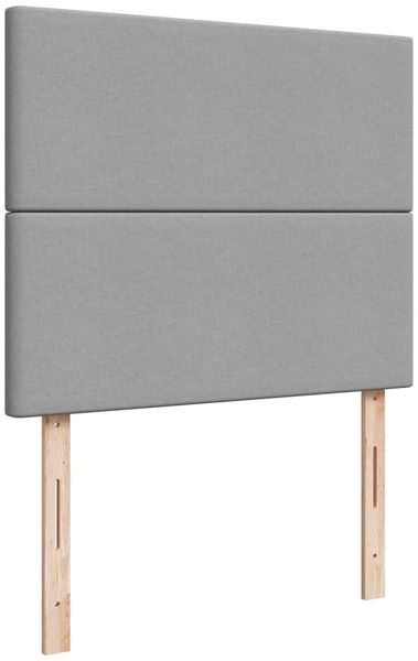 vidaXL Boxspringbett mit Matratze Hellgrau 120x190 cm Stoff 3291988 Bild 7