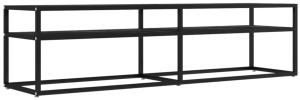 vidaXL TV-Schrank Schwarz Marmor-Optik 160x40x40,5 cm Hartglas 331721