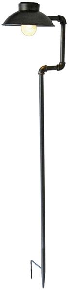LED Solarleuchte, Industrial, antik-Schwarz, Höhe 153,5 cm