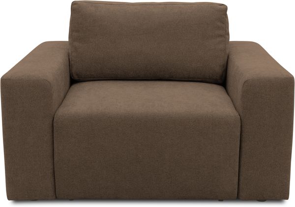 DOMO. collection Sessel 700 029, Polstersessel mit Schlaffunktion und Federkernpolsterung, loses Rückenkissen, Schlafsessel, Armsessel 130 x 116 x 85 cm (BxTxH), taupe