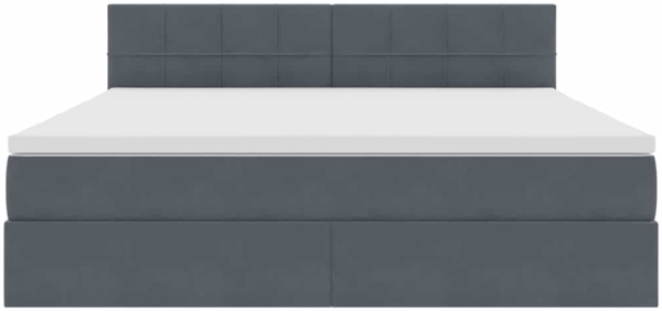 vidaXL Bett mit LED-Lichtleisten Dunkelgrau 180 x 200 cm Samt 3371410 Bild 7