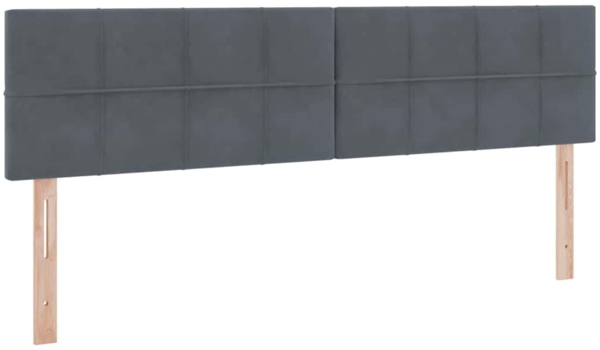 vidaXL Bett mit LED-Lichtleisten Dunkelgrau 180 x 200 cm Samt 3371410 Bild 9