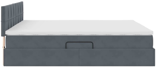 vidaXL Bett mit LED-Lichtleisten Dunkelgrau 180 x 200 cm Samt 3371410 Bild 10