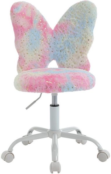 WAHSON OFFICE CHAIRS Kinderstuhl aus Kunstfell höhenverstellbar drehbar Kinderschreibtischstuhl