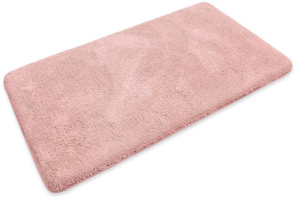 OTTO home Badematte Neele, Höhe 20 mm, rutschhemmend beschichtet, schnell trocknend, Polyester, rechteckig, Badteppich, getuftet, modern, Uni, antirutsch, flauschig, Hochflor