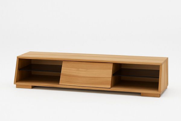 Natur24 Lowboard Ophelia Lowboard 148x40x25 TV-Board Kernbuche massiv