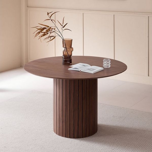 GrandCA HOME Esstisch Moderner runder Esstisch aus Holz (MDF) (1-St), Geeignet für Küchen und Esszimmer, 120 × 76 cm