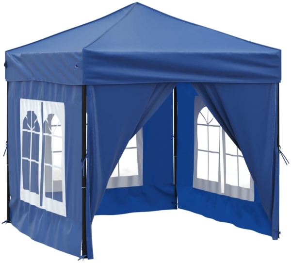 vidaXL Partyzelt Faltbar mit Seitenwänden Blau 2x2 m 93500