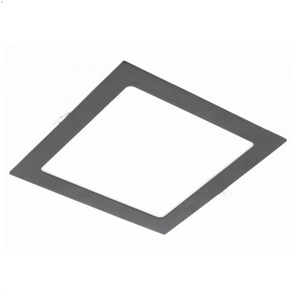 12W Eckige LED Einbauleuchte slim Panel Spot mit schwarzen Rahmen 170 x 170 x 22mm 1020 Lumen Neutralweiß (4000 K)