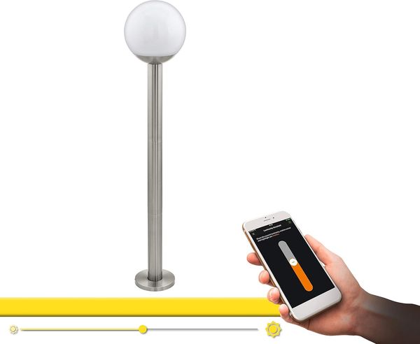 LED Stehleuchte, Edelstahl, smart home, Nisia-C