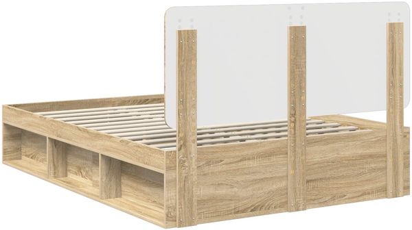 vidaXL Bettrahmen Sonoma 160 x 200 cm Massives Kiefernholz 3412463 Bild 9