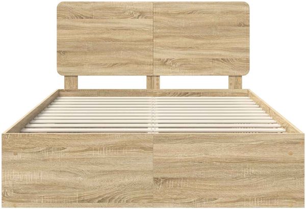 vidaXL Bettrahmen Sonoma 160 x 200 cm Massives Kiefernholz 3412463 Bild 7