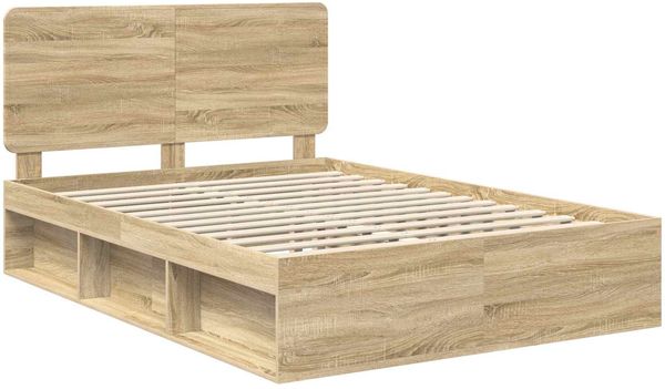 vidaXL Bettrahmen Sonoma 160 x 200 cm Massives Kiefernholz 3412463 Bild 4