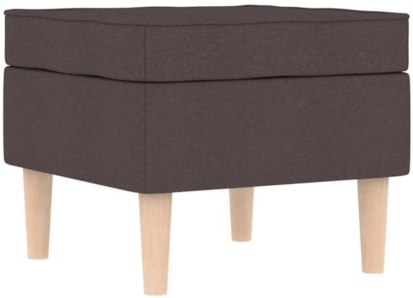 vidaXL Sessel mit Fußhocker Dunkelbraun Stoff 3307993 Bild 8