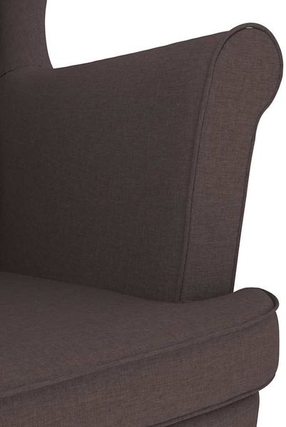 vidaXL Sessel mit Fußhocker Dunkelbraun Stoff 3307993 Bild 9