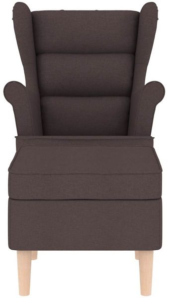 vidaXL Sessel mit Fußhocker Dunkelbraun Stoff 3307993 Bild 4