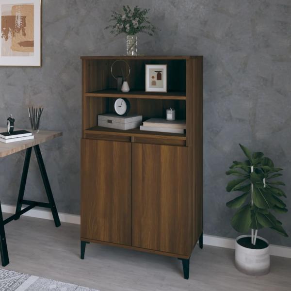 vidaXL Highboard Braun Eichen-Optik 60x36x110 cm Holzwerkstoff [821235]