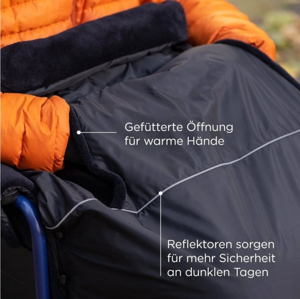 novely® Fußsack novely® OWEN PRO Fußsack Rollstuhl Soft Fleece Thermo Schlupfsack Roll, Wetterfest, Thermo-warm und Ultraweich Bild 2