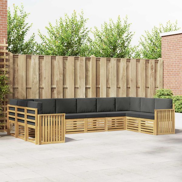 vidaXL Outdoor-Sofagarnitur 10 pcs Weiß und Anthrazit 3392582