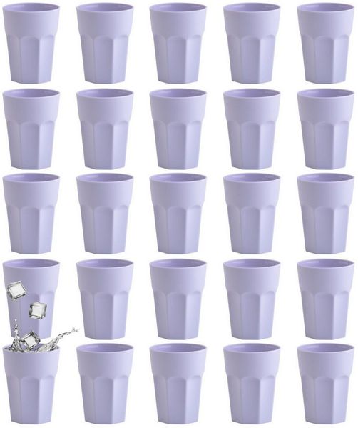 Engelland Becher Kunststoffbecher in modernen Pastellfarben, 250 ml, Mehrweg, 25-tlg, Kunststoff, spülmaschinengeeignet, bruchfest, wiederverwendbar, 250 ml, 0,25 Liter