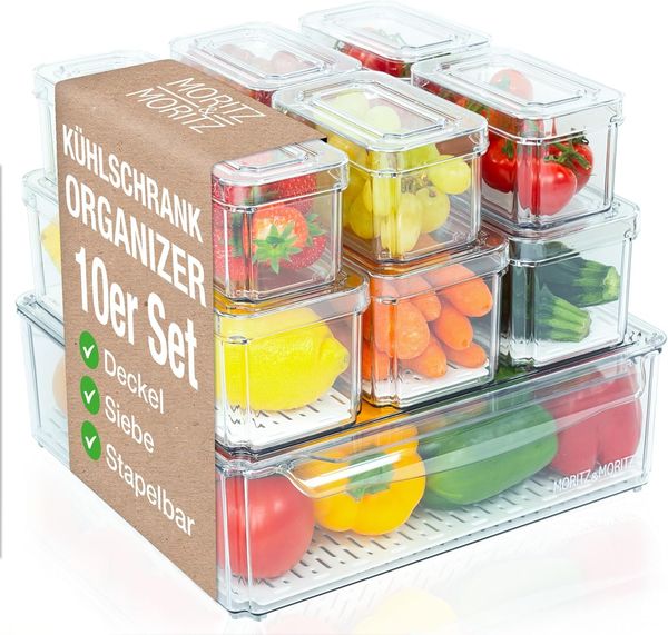 Moritz & Moritz Kühlschrankorganizer, 10tlg.