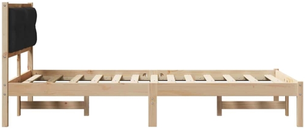 vidaXL Bettrahmen Schwarz 120 x 200 cm Massives Kiefernholz 878191 Bild 5